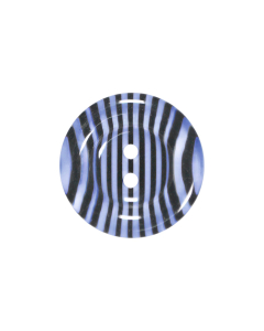 P1197 Transparent Stripe Detail 32L Blue/Clear 2 Hole Button
