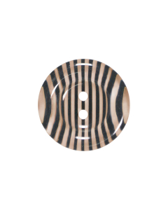 P1197 Transparent Stripe Detail 32L Peach/Clear 2 Hole Button
