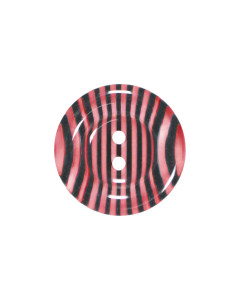 P1197 Transparent Stripe Detail 32L Red/Clear 2 Hole Button