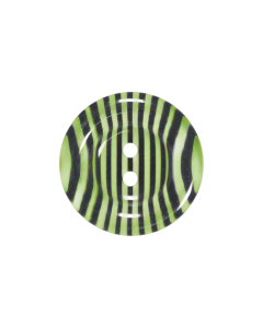 P1197 Transparent Stripe Detail 32L Green/Clear 2 Hole Button
