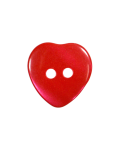 P1423 Heart 18L Red(41) 2 Hole Button