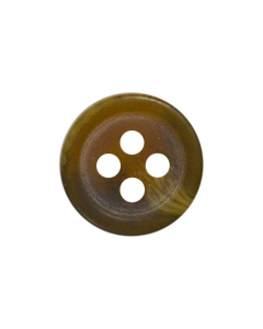 P151 Round Horn Look 24L Brown(204) 4 Hole Button