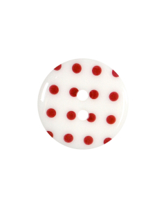 P1724 Spotty 24L White Red(003) 2 Hole Button