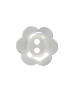 P2432 Flower 28L White 2 Hole Button