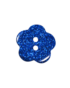 P289 Glitter Flower 28L Blue(108) 2 Hole Button