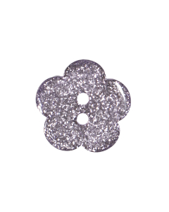 P289 Glitter Flower 24L Purple(15) 2 Hole Button