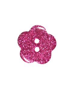 P289 Glitter Flower 32L Pink(D457) 2 Hole Button