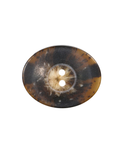 P3957 Horn Look Oval 60L Brown(A) 2 Hole Button