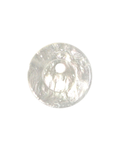 P519 Special Wavy Round 22L White 2 Hole Button