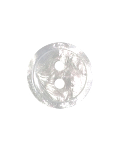 P521 Special Wavy Rim Edge 24L White 2 Hole Button