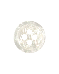 P522 Special Wavy Rim Edge 24L White 4 Hole Button