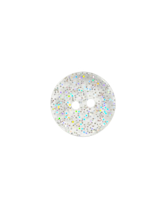 P63 Polyester Glitter 2 Hole Button 24L Clear