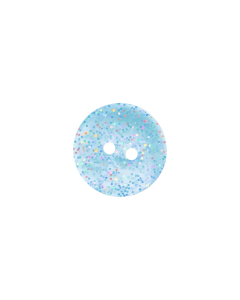 P63 Polyester Glitter 2 Hole Button 24L Blue (NC11)