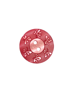 P70 Flat Polyester Floral 2 Hole Button 32L Cerise (NC12)