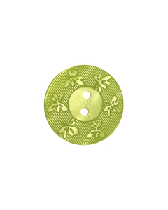 P70 Flat Polyester Floral 2 Hole Button 36L Lime (NC14) 
