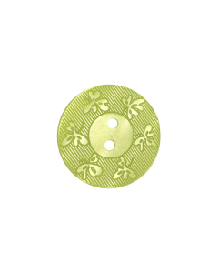 P70 Flat Polyester Floral 2 Hole Button 32L Lime (NC14) 