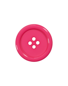 P975 Chunky Rim Cerise 4 Hole Button