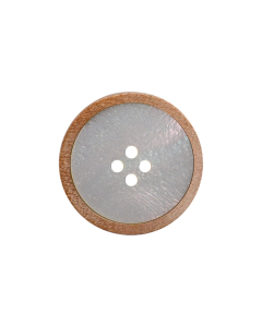W151 Two Tone Brown/Grey 4 Hole Button
