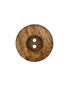 W94 Bevel Ring 28L Brown 2 Hole Button