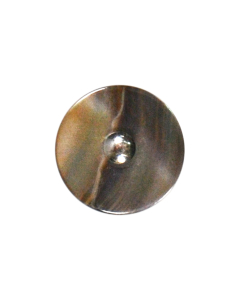 X119 MOP Centre Stud 16L Brown Shank Button