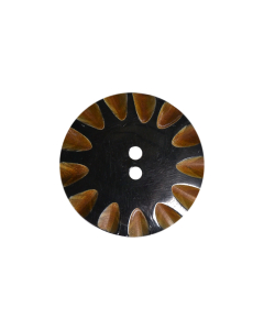 X270 Round 15mm Black 2 Hole Button