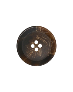 X286 Mottled Horn Look Brown(346) 4 Hole Button
