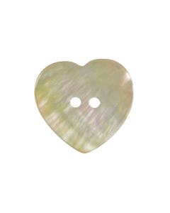 X795 Coloured Heart 24L Natural(R300) 2 Hole Button