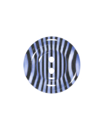 P1197 Transparent Stripe Detail 32L Blue/Clear 2 Hole Button