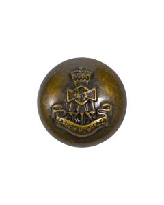 B108 Dome Crest Antique Brass Shank Button