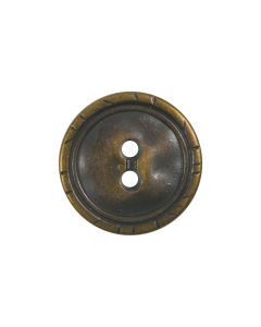 B1270 Ring Edge Old Brass 2 Hole Button