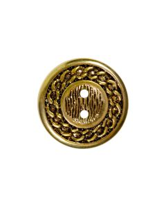 B1286 Chain Link Antique Gold 2 Hole Button