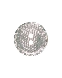 B130 Elaborate Silver 2 Hole Button