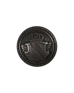 B1978 Crest with Crown Black Shank Button