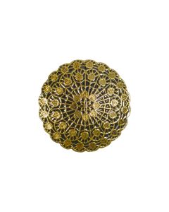 B278 Ornate Old Gold Shank Button