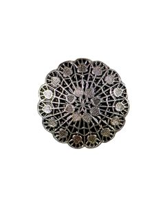 B278 Ornate Old Silver Shank Button
