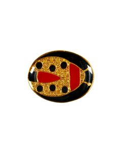 B293 Scarab 20mm Red Shank Button