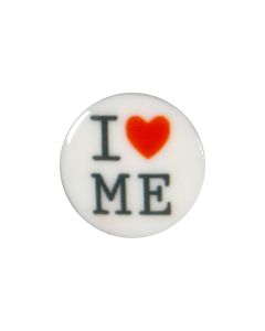B401 I Love Me 44L White Shank Button