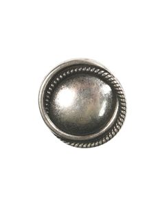 B411 Off Centre Old Silver(45) Shank Button