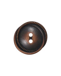 B412 Off Centre Old Copper(31) 2 Hole Button