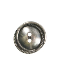 B412 Off Centre Old Silver(45) 2 Hole Button