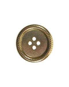 B413 Links Ring Edge Old Gold(05) 4 Hole Button