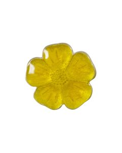 B417 Flower Yellow(75_5018) Shank Button