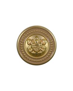B418 Crest Matte Gold (BG) Shank Button
