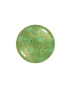 B420 Floral Green Shank Button