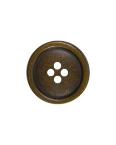 B432 Ring Edge Old Brass(26) 4 Hole Button