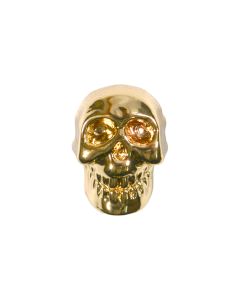 B444 Skull Gold Shank Button