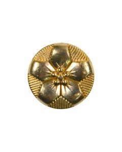 B482 Flower 24L Gold(18) Shank Button