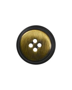 B484 Raised Centre Brushed Antique Brass(29) 4 Hole Button
