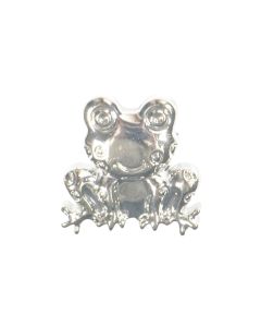 B491 Frog 18mm Silver Shank Button