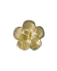 B496 Flower 18mm Gold Shank Button